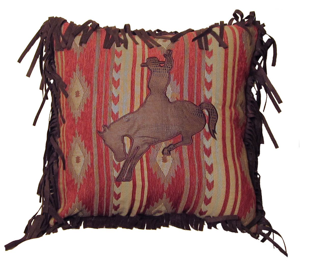 Carstens Inc Bronc Pillow Redbrown