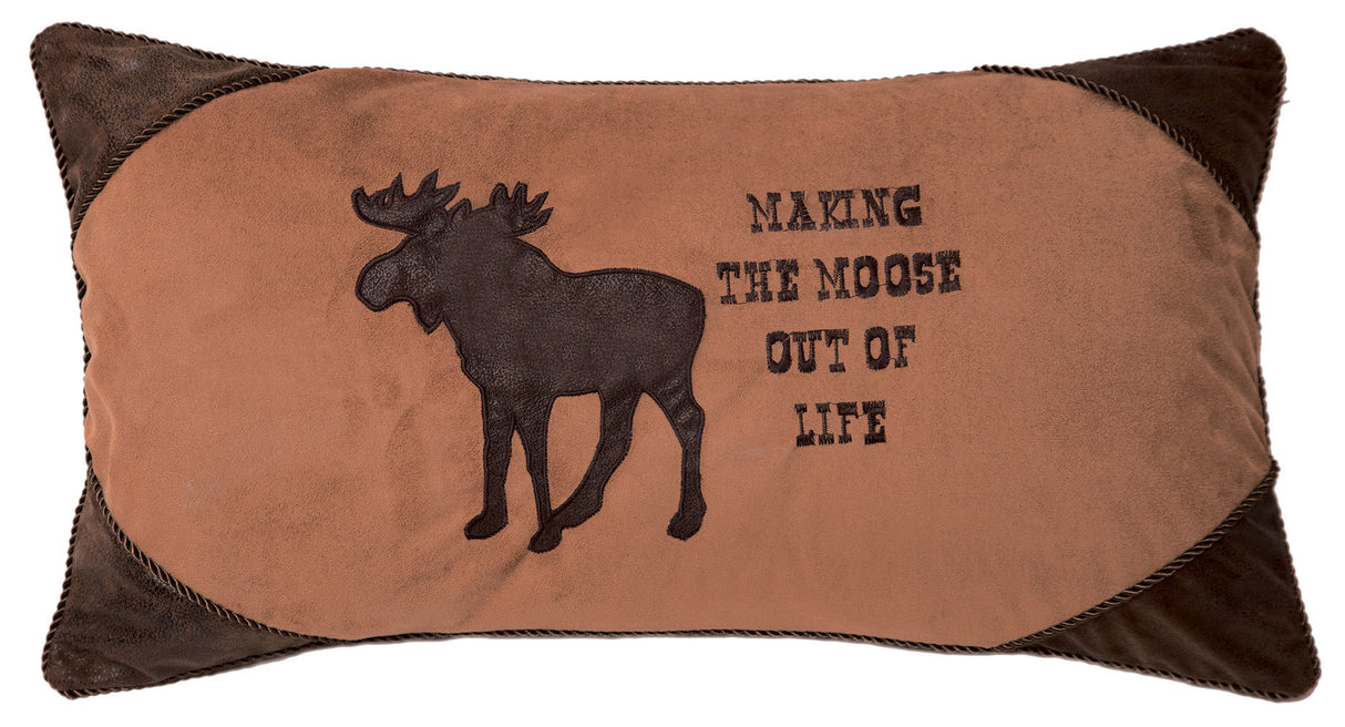 Carstens Inc Making The Moose Out Of Life Pillow Brown