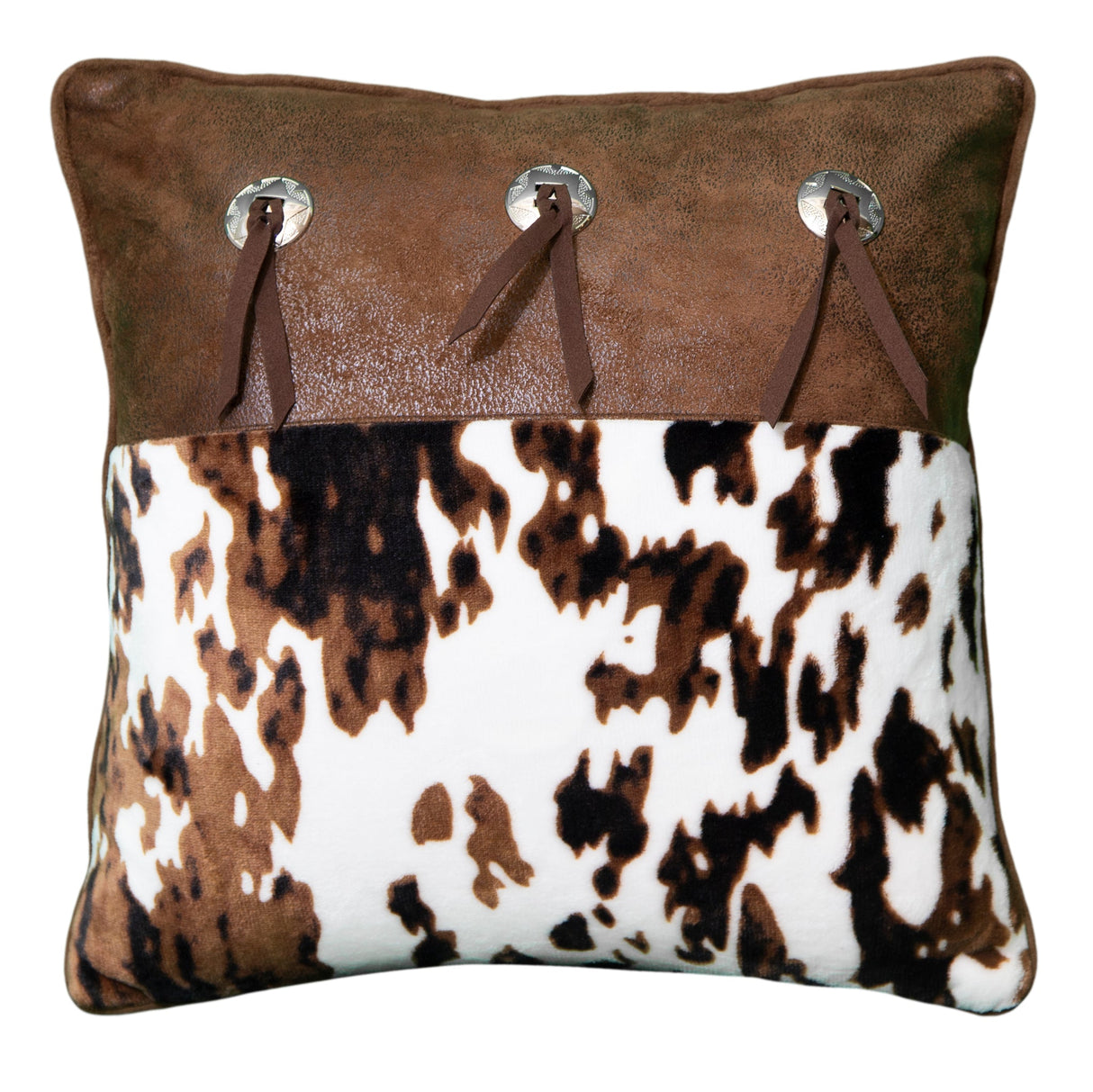 Carstens Inc Pillow Cowprint White brown