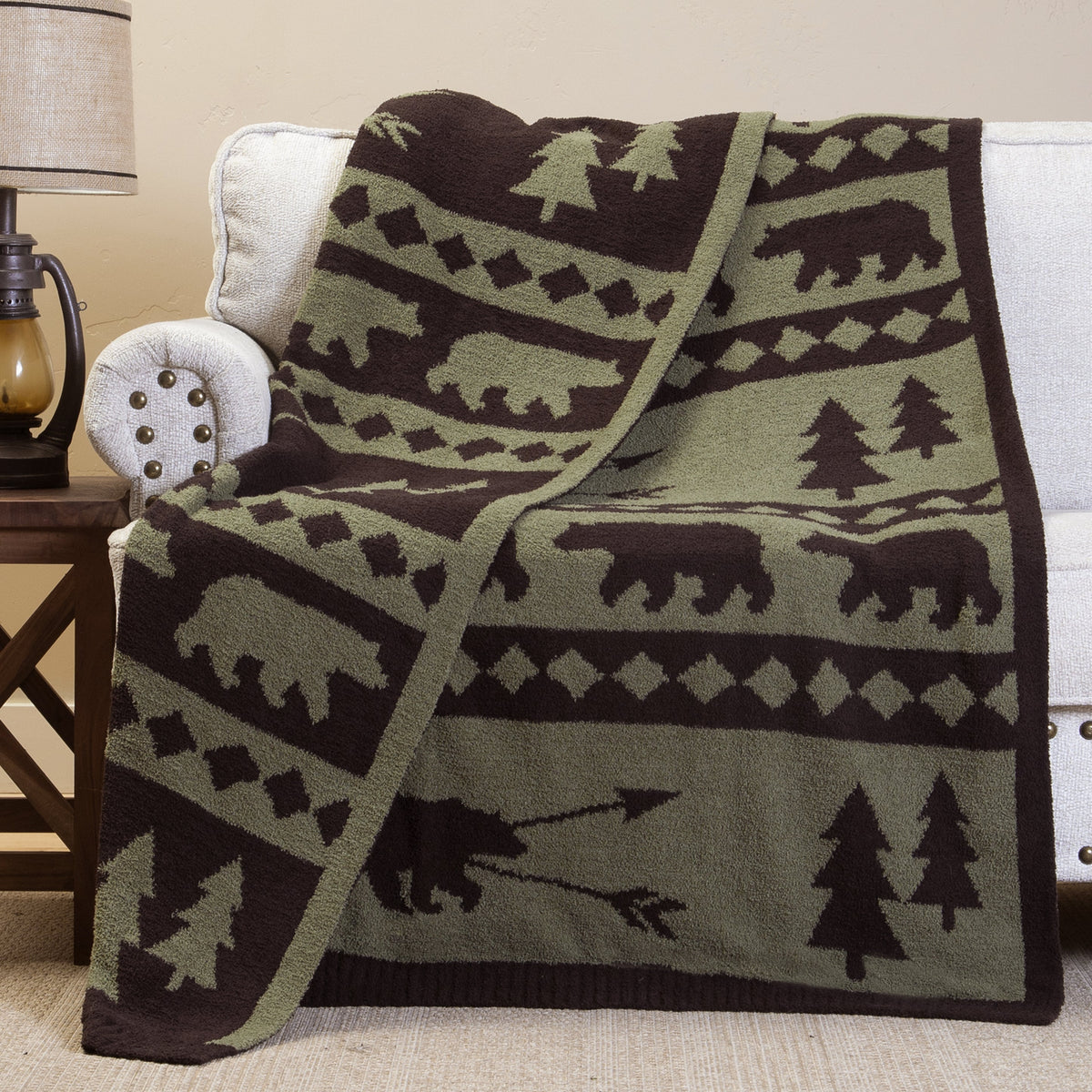 Stretchy Throw Mountain Pine