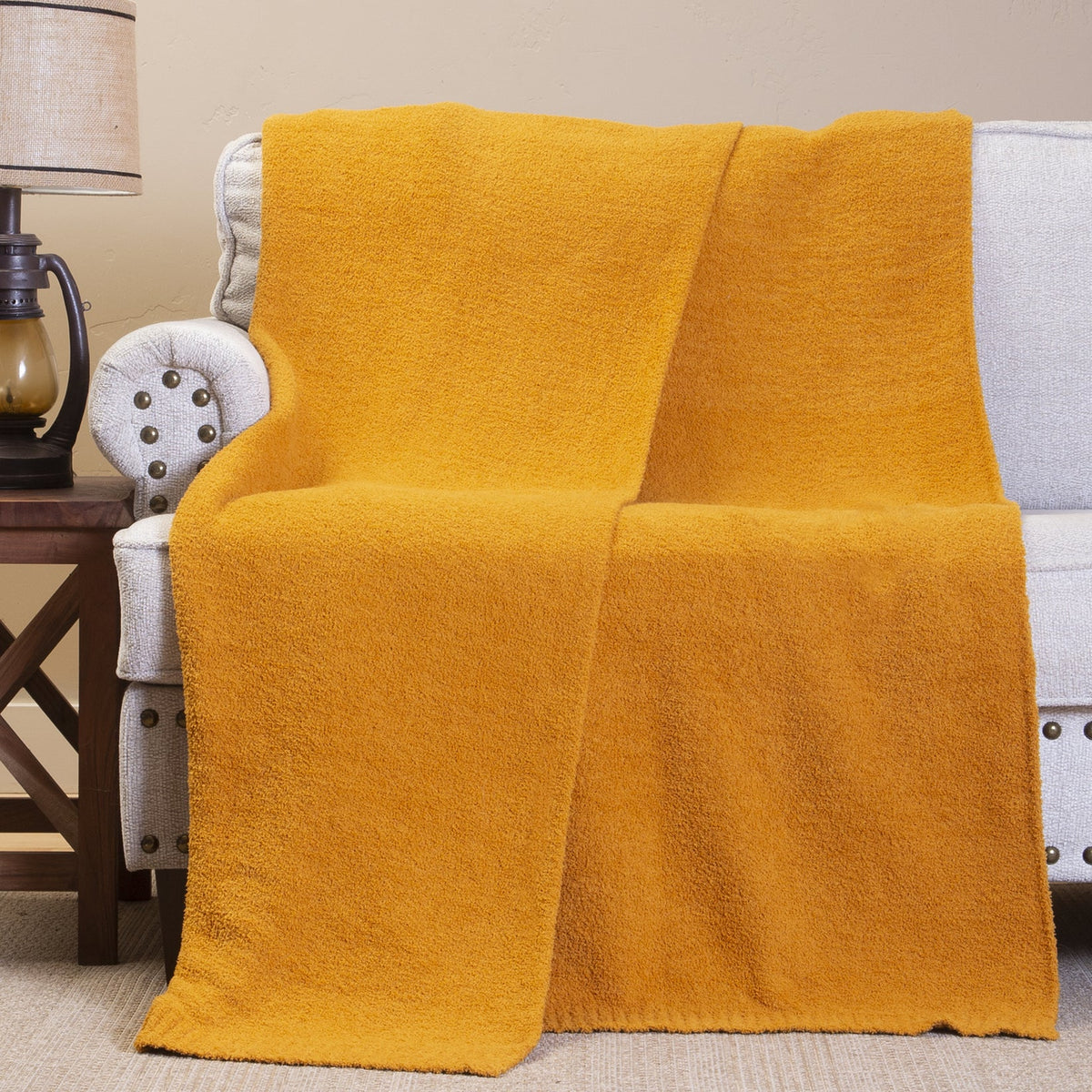 Stretchy Throw Marigold Rush