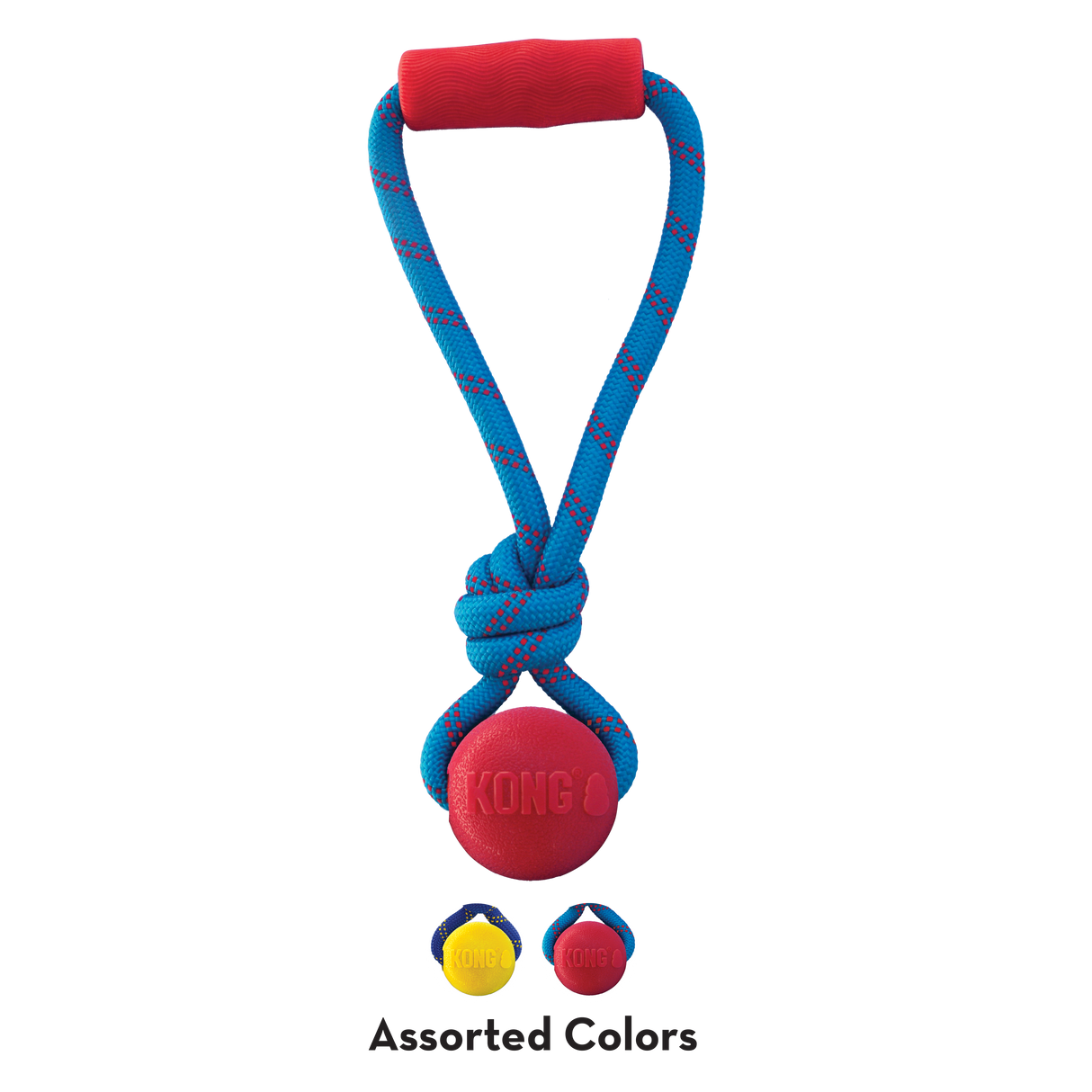 Kong Jaxx Brights Tug with Ball Dog Toy - Medium