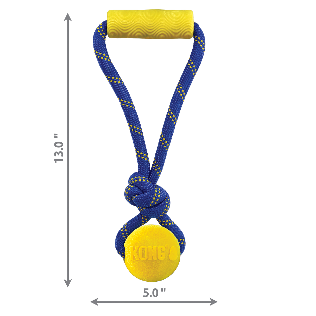 Kong Jaxx Brights Tug with Ball Dog Toy - Medium