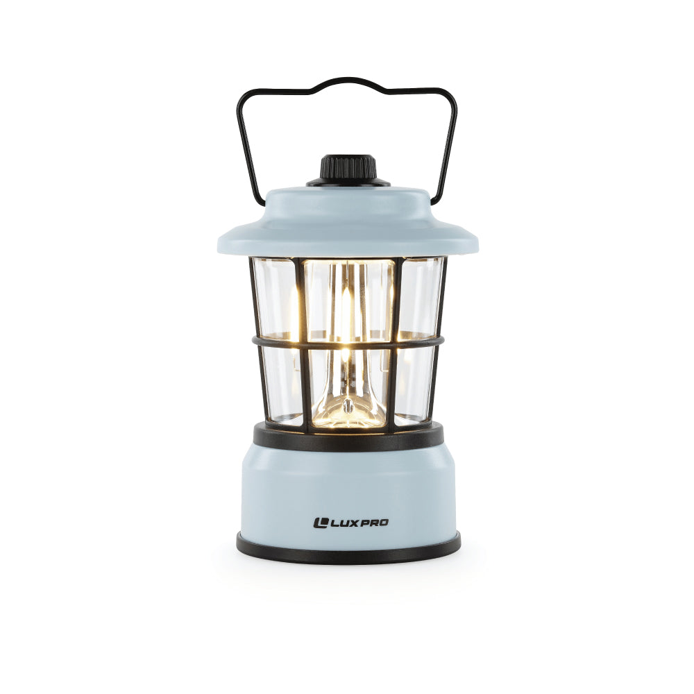 Luxpro Retro Filament Lantern, Light Blue/265 Lumens Blue