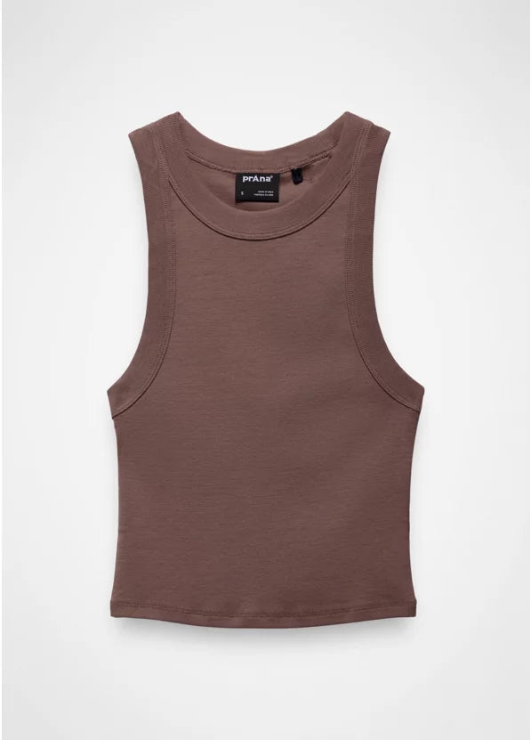 Prana Lotus High Neck Tank - Carob
