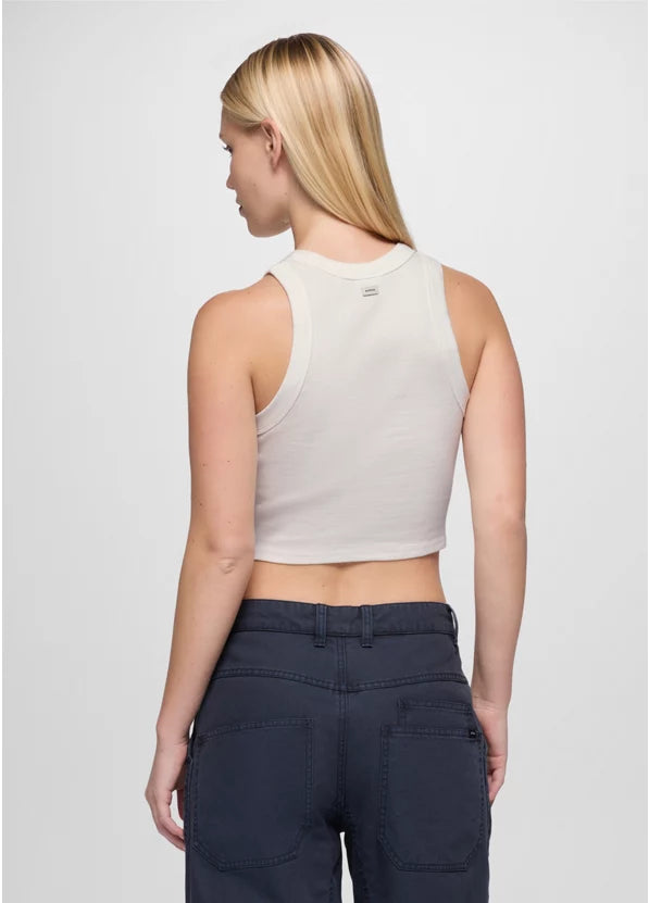 Prana Lotus High Neck Tank - Soft White