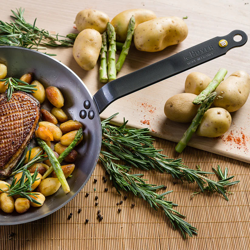 de Buyer MINERAL B Carbon Steel Fry Pan (8-inch / 9.5-inch / 11-inch)