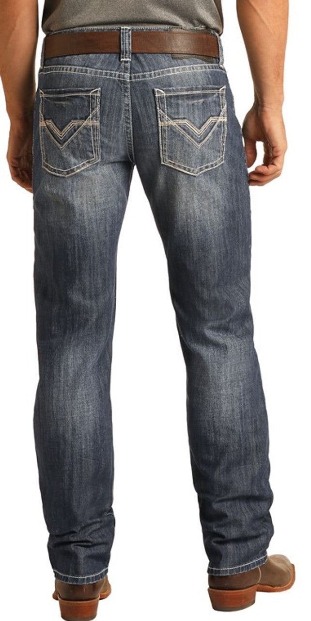 Panhandle Slim Men's Stackable Bootcut Jean Dark_vintage
