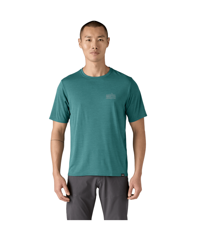 Patagonia M's Capilene Cool Daily Graphic Shirt - Strataspire / Wetland Blue X-Dye