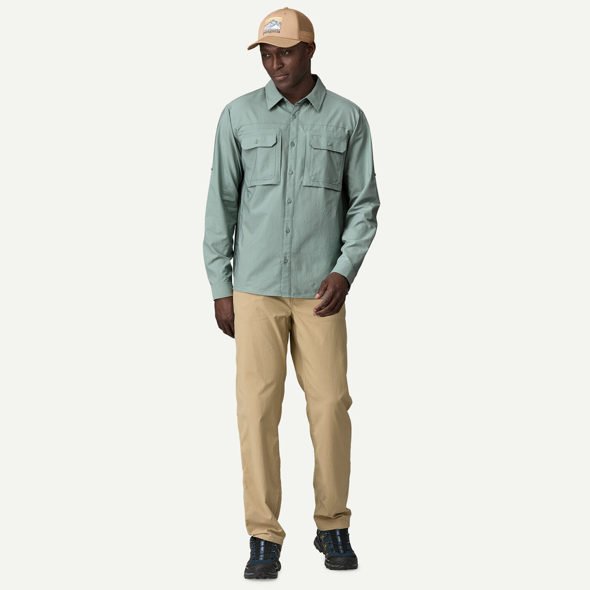 Patagonia M's Long Sleeve Self Guided Sun Shirt - River Rock Green