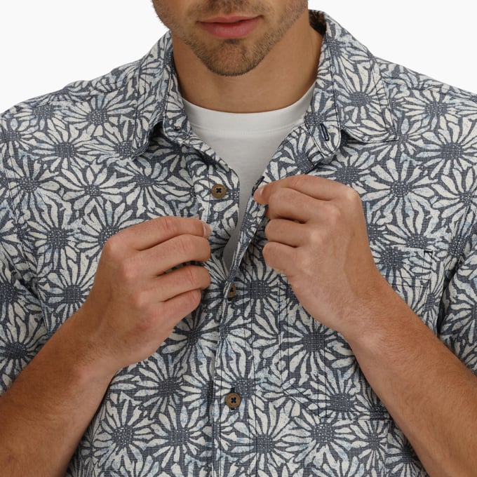 Royal Robbins Mens Camino Pucker Short Sleeve - Lion Caledonia Print
