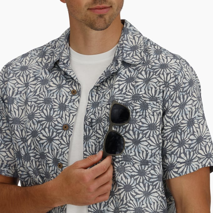 Royal Robbins Mens Camino Pucker Short Sleeve - Lion Caledonia Print