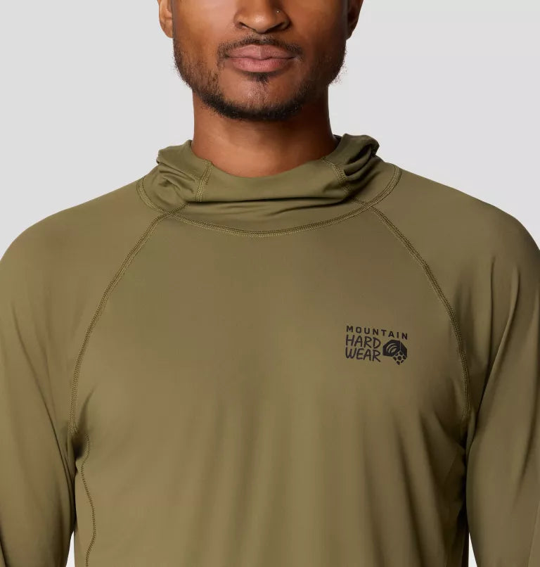 Mountain Hardwear Mens Crater Lake Long Sleeve Hoody - Combat Green