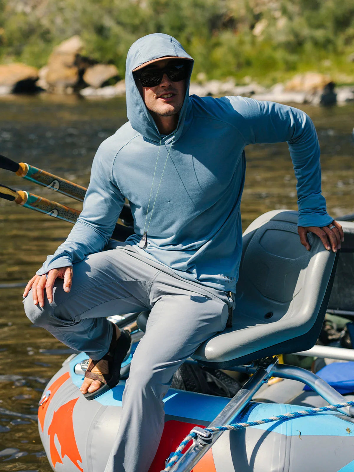 Free Fly Apparel Mens Elevate Hoodie - Blue Fog