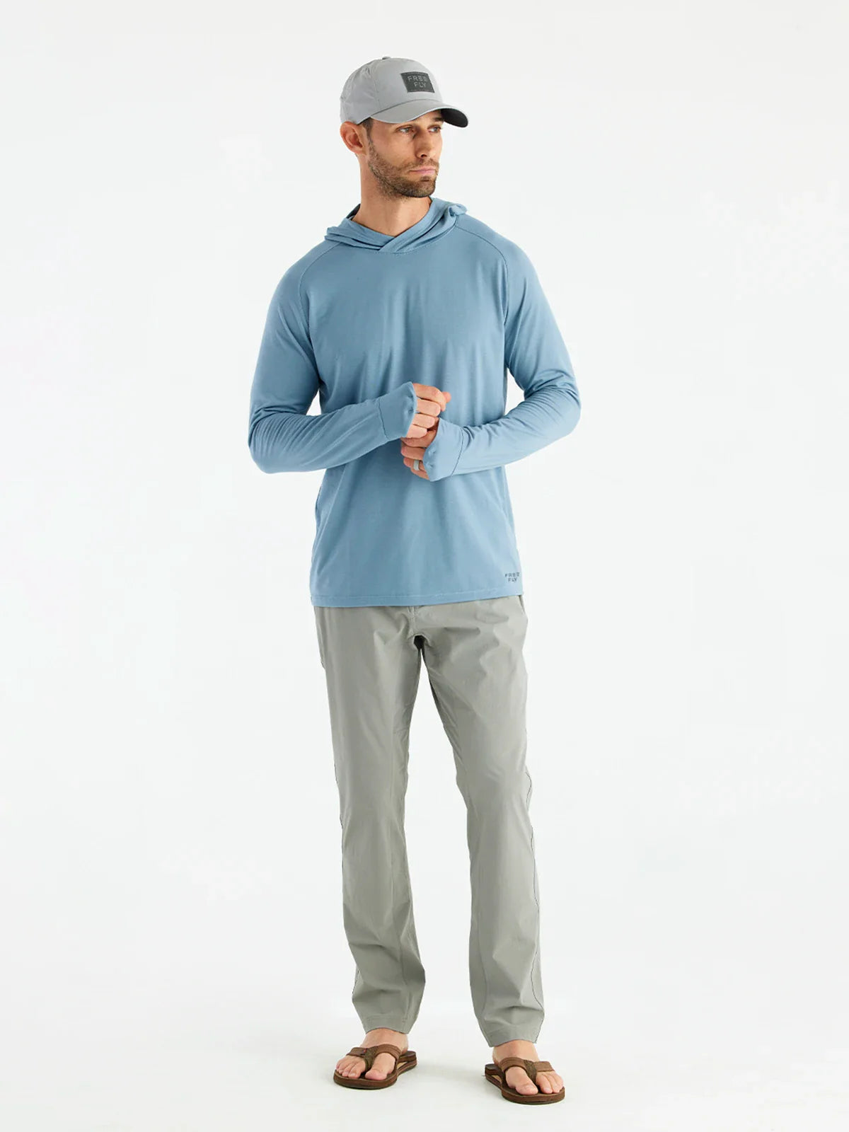 Free Fly Apparel Mens Elevate Hoodie - Blue Fog