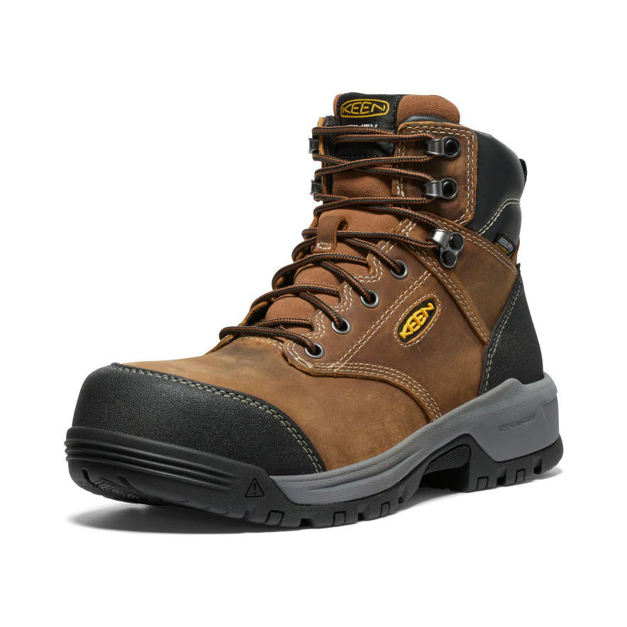 Keen Utility Men's Evanston 6in Waterproof Boot (Carbon-Fiber Toe) Bison Black / / D