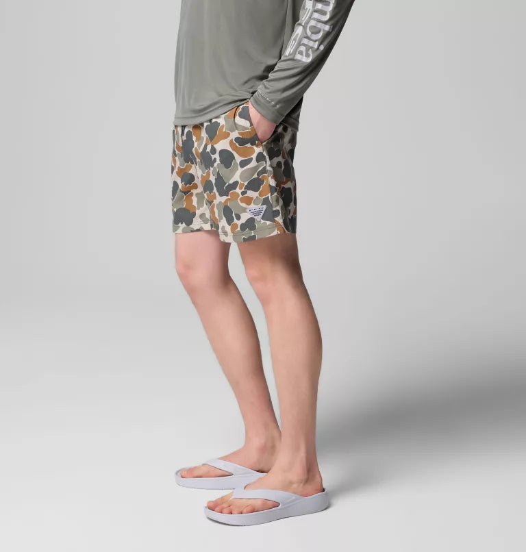 Columbia Mens PFG Rambler Printed Water Shorts - Fossil Deltahunter Camo