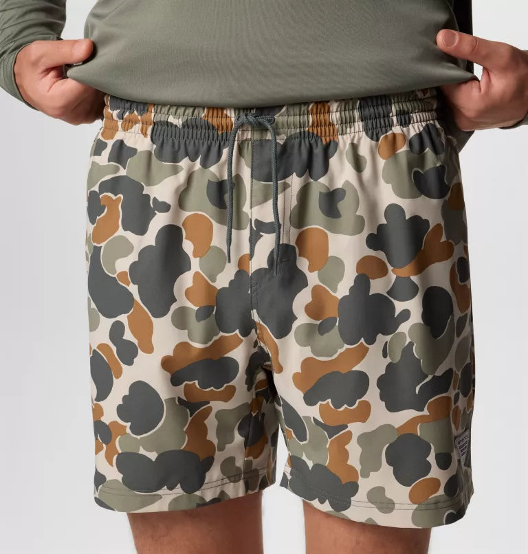 Columbia Mens PFG Rambler Printed Water Shorts - Fossil Deltahunter Camo