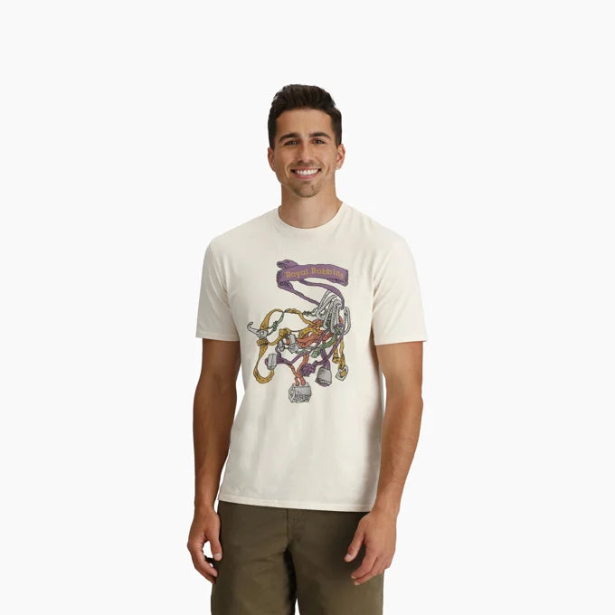 Royal Robbins Mens RR Graphic Tee - White Shoe Print