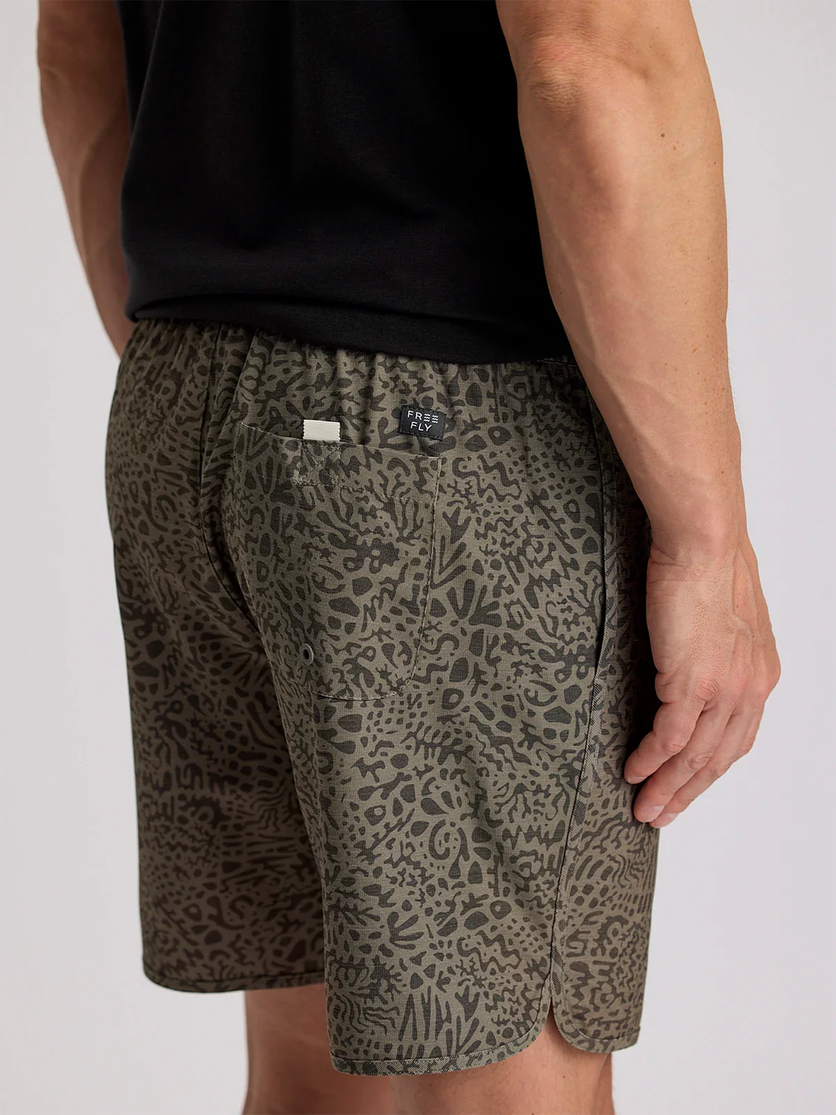 Free Fly Apparel Mens Reverb Short - Drifter Print / Fatigue