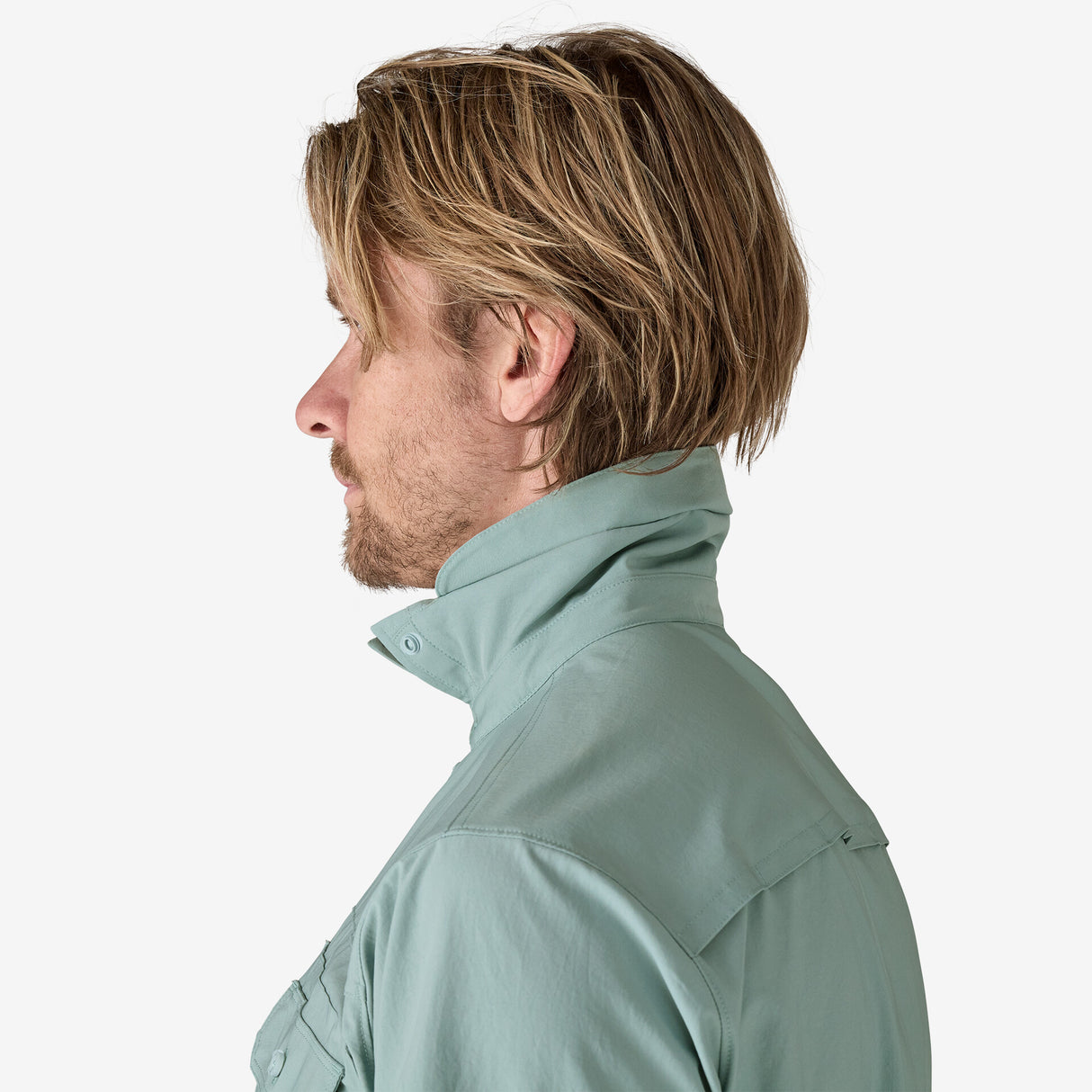 Patagonia M's Short Sleeve Self-Guided Sun Shirt - Thermal Blue