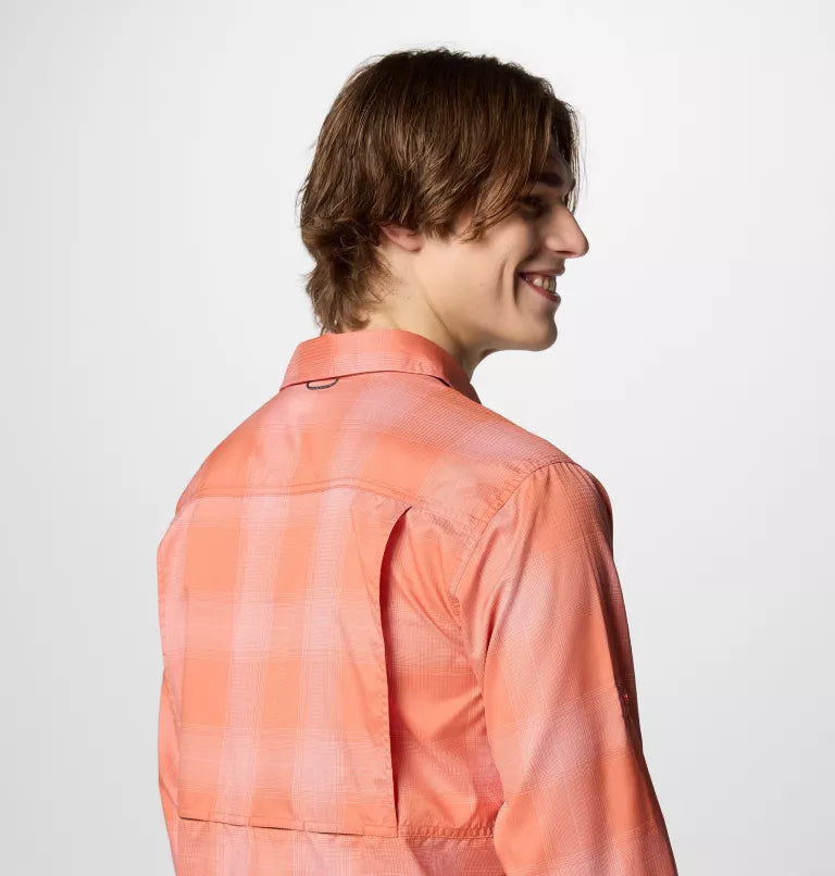 Columbia Mens Silver Ridge Utility Lite Plaid Long Sleeve Shirt - Tuscan Large Blur Check