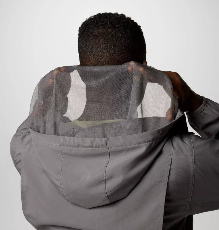 Columbia Mens Skien Valley Hooded Long Sleeve Shirt - City Grey