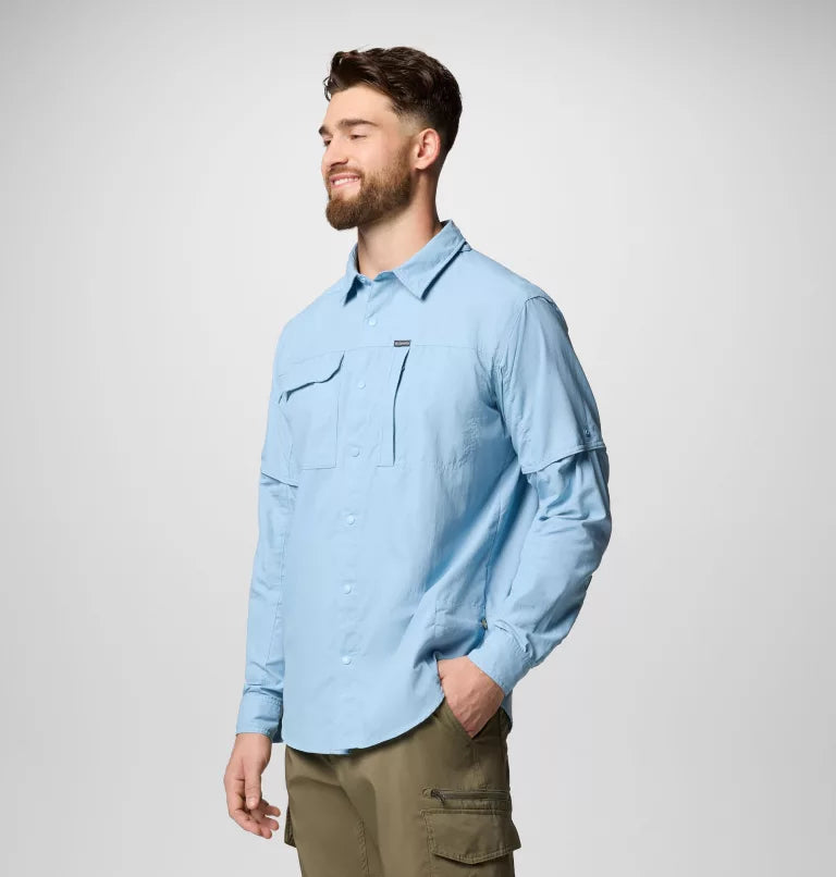 Columbia Mens Skien Valley Long Sleeve Shirt - Ripple Blue