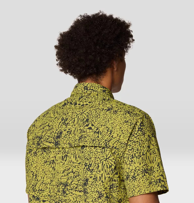 Mountain Hardwear Mens Stryder Short Sleeve Shirt - Moon Moss Forager Print