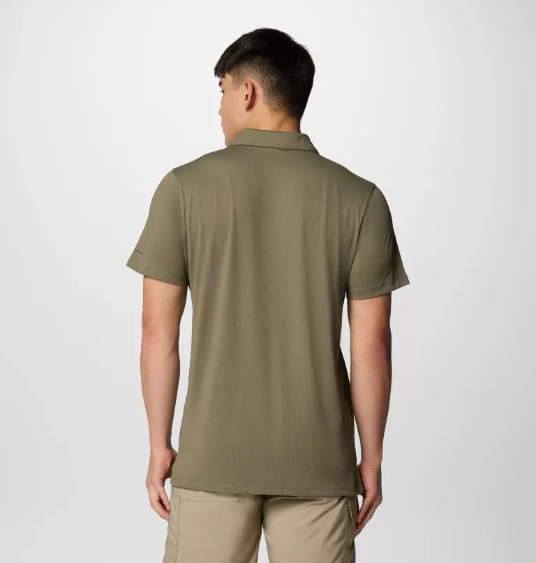 Columbia Mens Tech Trail Utility Polo - Stone Green
