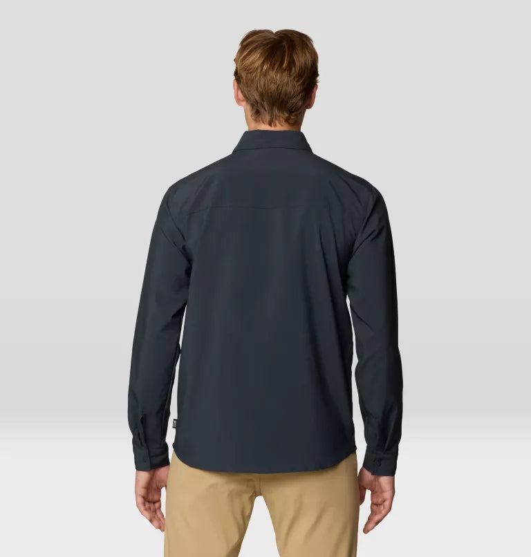 Mountain Hardwear Mens Trail Sender Long Sleeve - Dark Storm