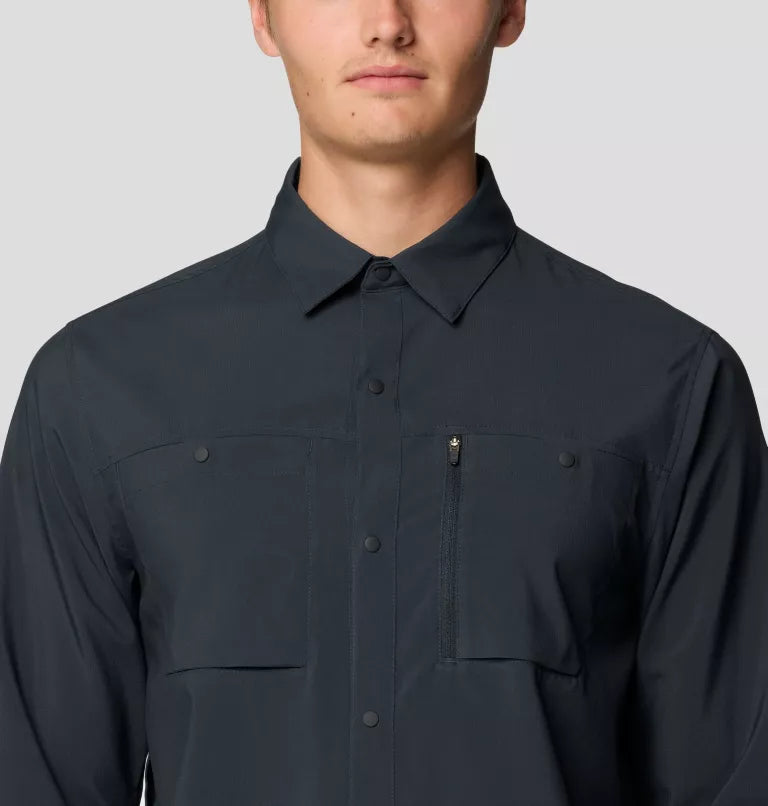 Mountain Hardwear Mens Trail Sender Long Sleeve - Dark Storm