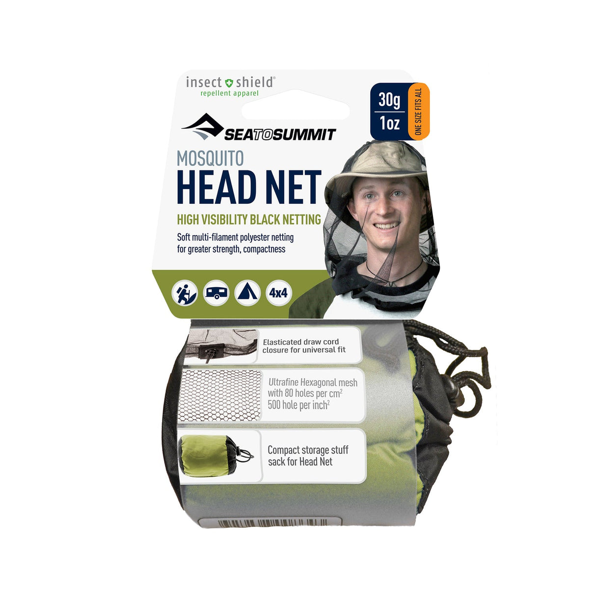 Sea To Summit Mosquito Head Net Insect Shield Black