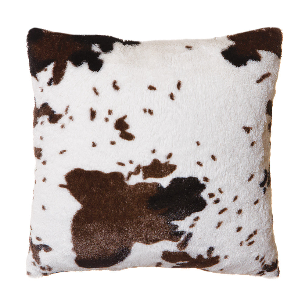 Carstens Inc Cowhide Pillow Brown white