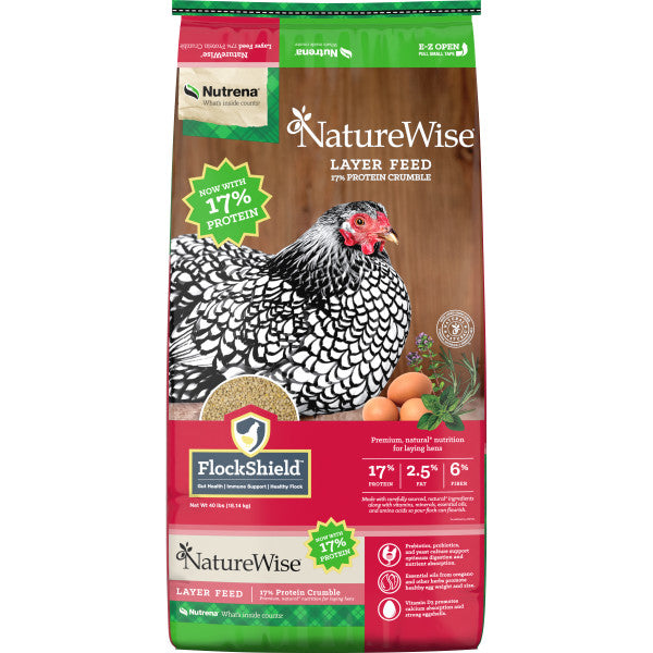 Nutrena Naturewise® 17% Protein Layer Crumble Poultry Feed 40 Lbs