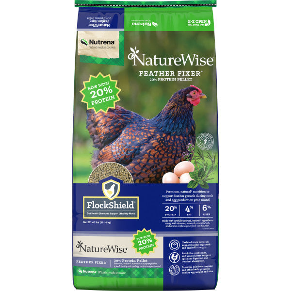 Nutrena Naturewise® 20% Protein Feather Fixer Pellet Poultry Feed 40 Lbs