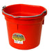 Miller MFG 20 Qt Flat Back Plastic Bucket Red