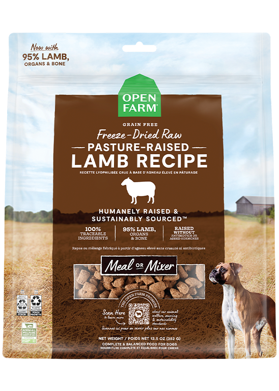 Open Farm Pasture-Raised Lamb Freeze Dried Raw Dog Food - 22oz