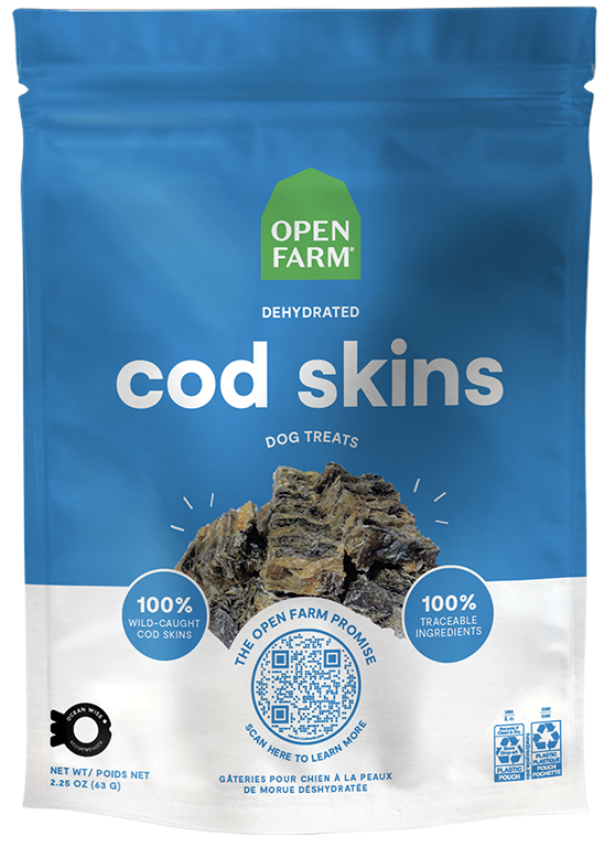 Open Farm Dehydrated Cod Skins Treat - 2.25oz