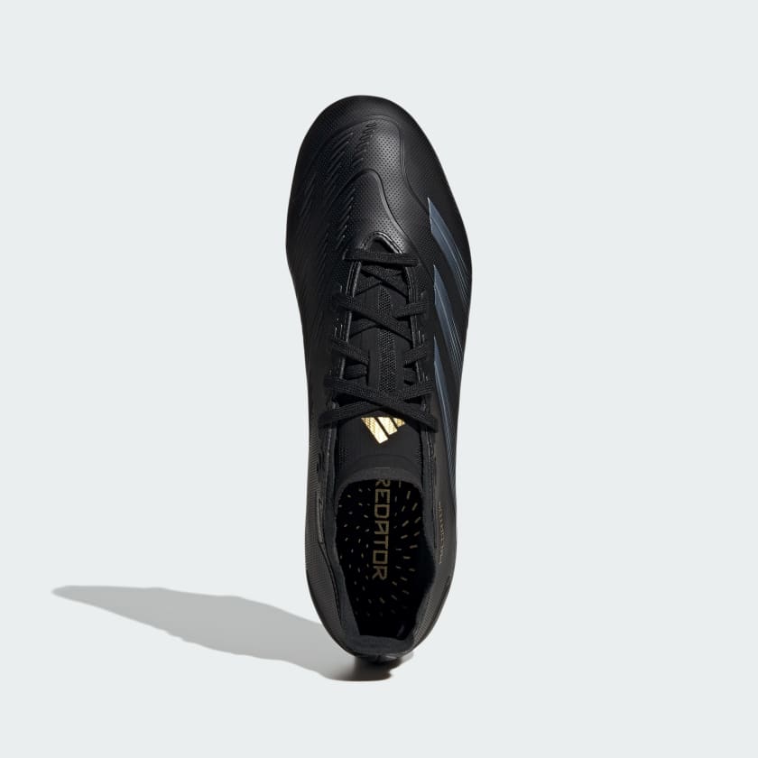 Adidas Predator League Firm Ground Adult Soccer Cleat - Core Black/Carbon/Gold Metallic Core Black/Carbon/Gold Metallic