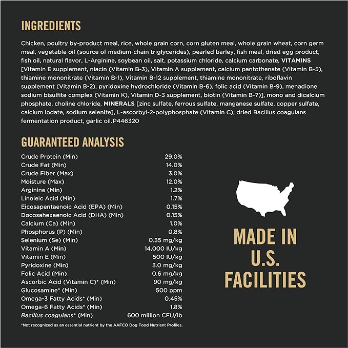 Purina Pro Plan Adult 7+ Bright Mind Chicken & Rice Formula Dry Dog Food - 30lb