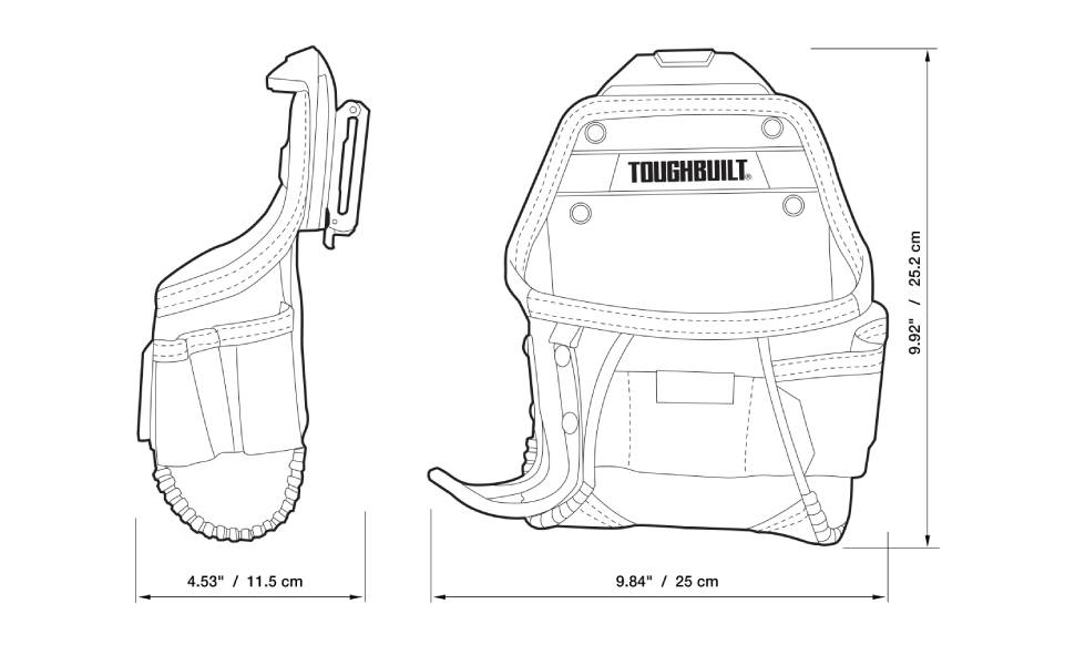 ToughBuilt Project Pouch with Hammer Loop