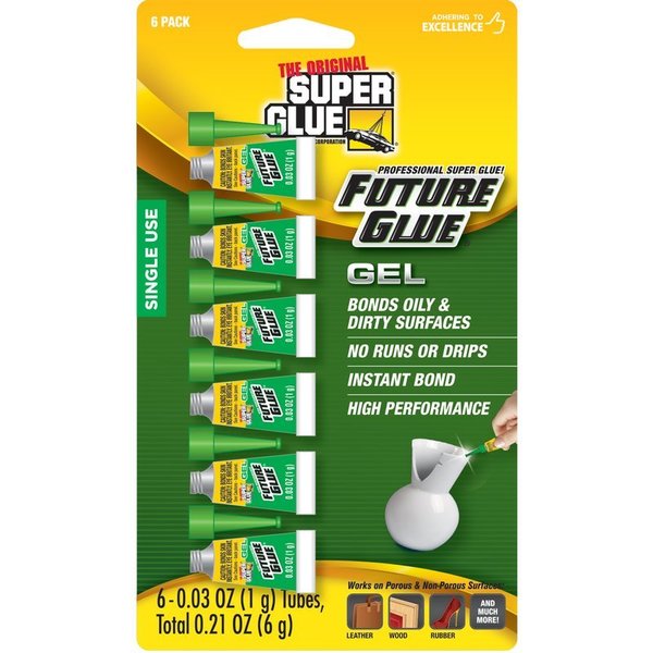 Super Glue Future Glue Gel Mini Tube 6 Pack - 1g Clear / / 6PK