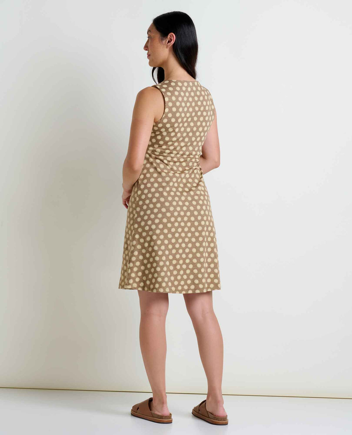 Toad & Co Rosemarie Sleeveless Dress - Honey Brown Floral Print