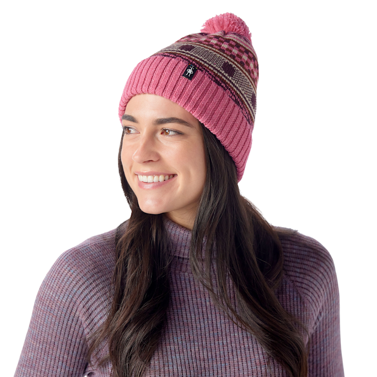 Smartwool Fairisle Fleece Lined Beanie - Garden Pink Garden Pink