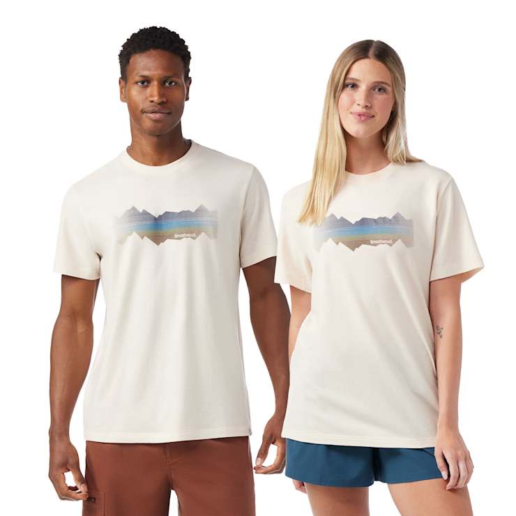 Smartwool Mountain Horizon Short Sleeve Graphic Tee - Almond Almond