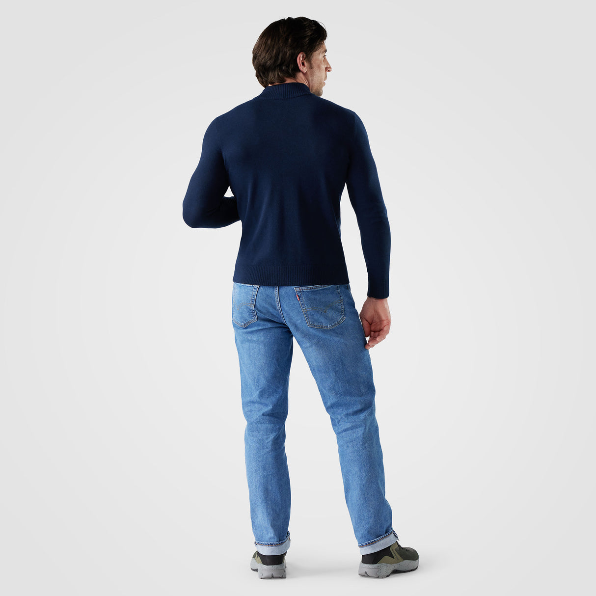 Smartwool Mens Sparwood 1/2 Zip Sweater Deep navy heather