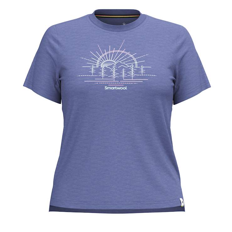 Smartwool Womens Mountain Sol Short Sleeve Graphic Tee - Nightfall Blue Nightfall Blue