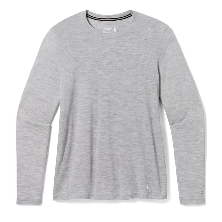 Smartwool Womens Classic All-Season Merino Base Layer Crew Plus - Light Gray Heather Light Gray Heather