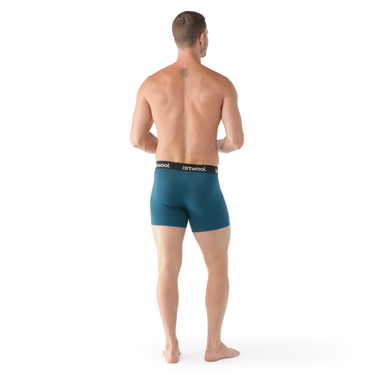 Smartwool Mens Active Boxer Brief Boxed Twilight blue